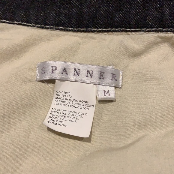 SPANNER Black jean jacket with ruffled cuffs - Picture 7 of 10